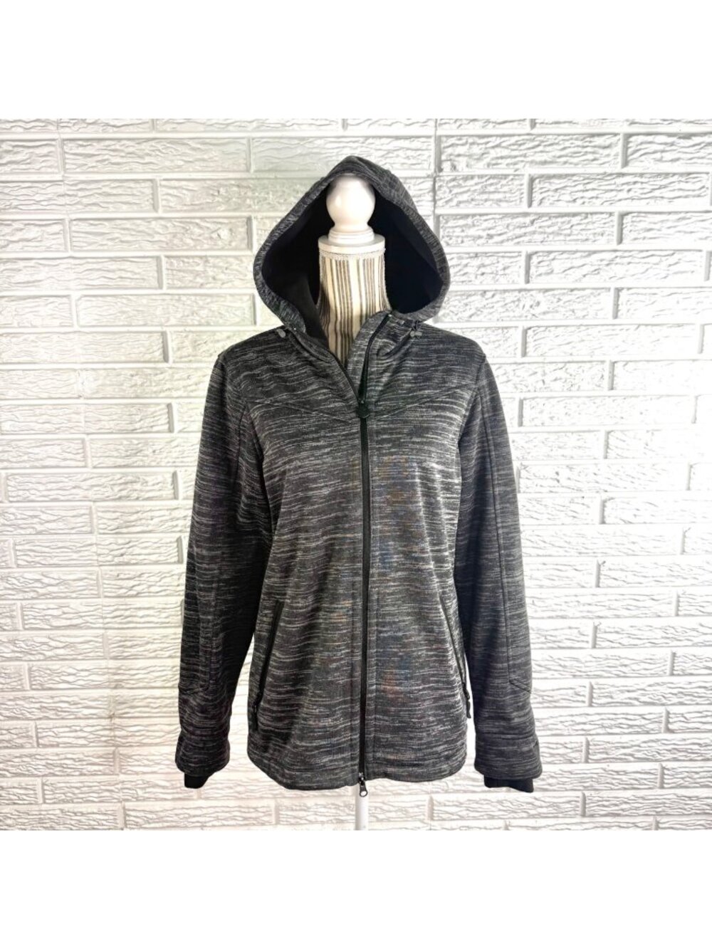 Outback Trading Co Myna Softshell Jacket Charcoal Grey Heathered Space Dye Large